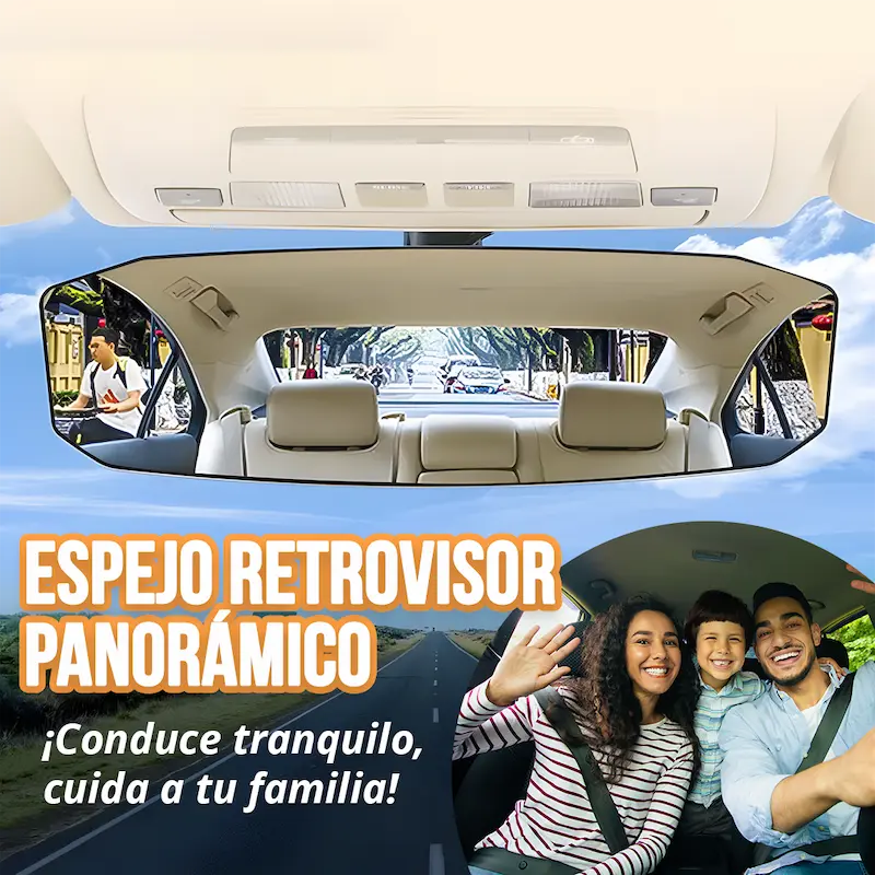 Espejo Retrovisor Panorámico - Conduce sin miedo, maneja con visión total 👁️🚘