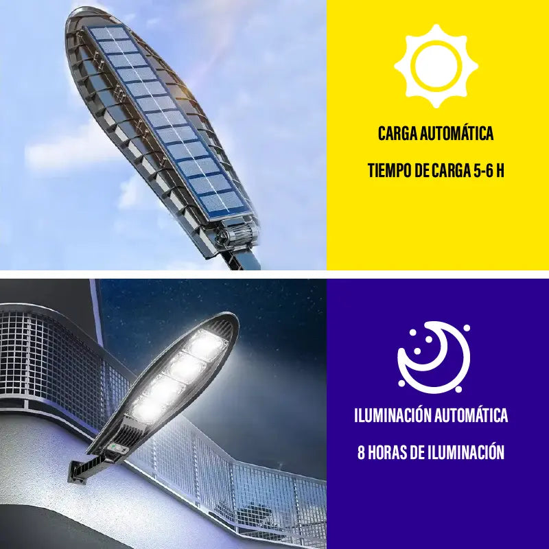 🏠 LÁMPARA LED CON PANEL SOLAR – Iluminá tus noches sin pagar más