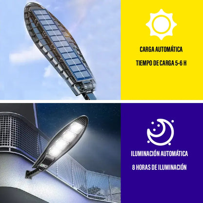 🏠 LÁMPARA LED CON PANEL SOLAR – Iluminá tus noches sin pagar más