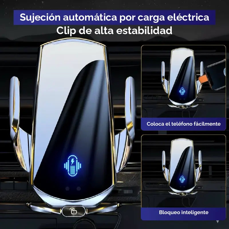 Soporte Cargador Inteligente – Cargá sin cables y manejá con libertad ⚡