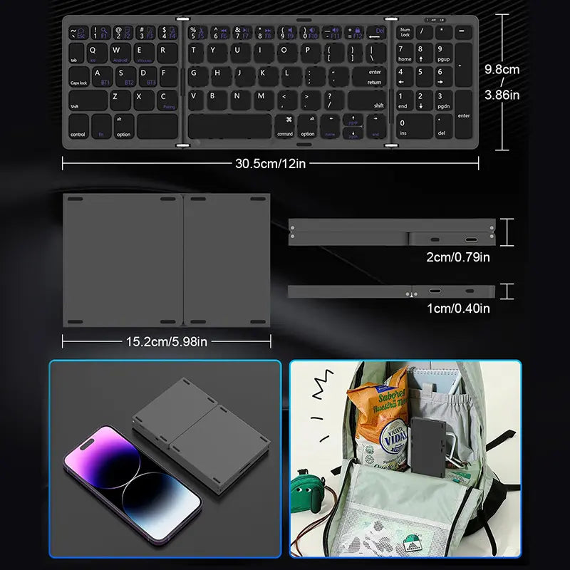 Teclado Inalámbrico Plegable: Trabaja con comodidad donde estés 🚀